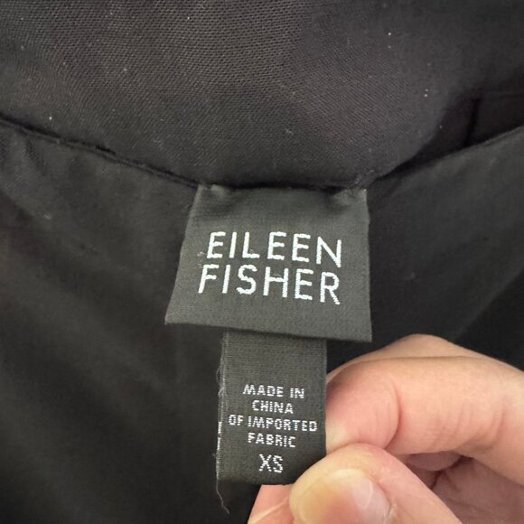 Eileen Fisher black easy fit straight leg pants size XS - Picture 9 of 12